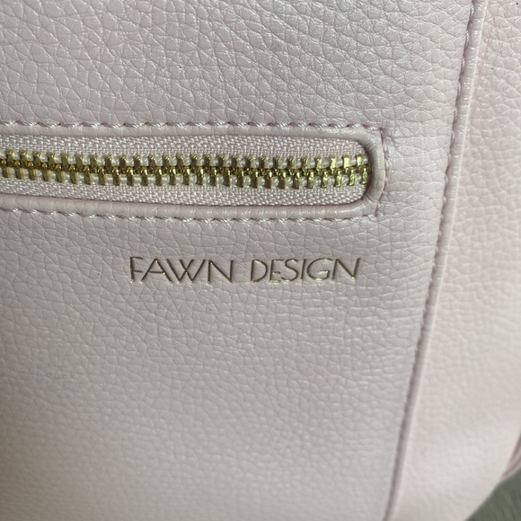 Fawn Design Mini Backpack/Diaper Bag, Faux Pebbled Leather EUC - Picture 2 of 7